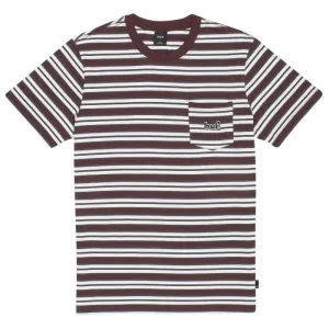 HUF Jett Stripe S/S Knitted Top - Deep Mahogany