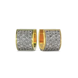 HUG5PVYG 18KT YG Pave Diamond Earrings