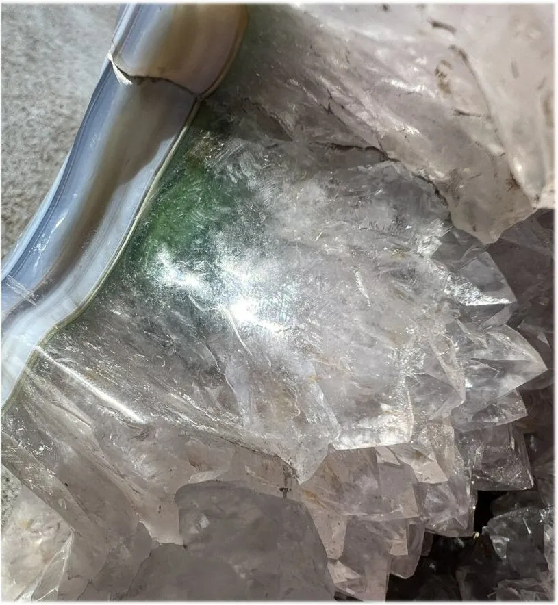 Huge AMETHYST GEODE Crystal Skull with Chlorite, Hematite, Dendritic inclusions, AMAZING Vugs - 20lbs 
