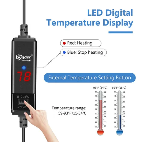 Hygger - Submersible Tube Aquarium Heater