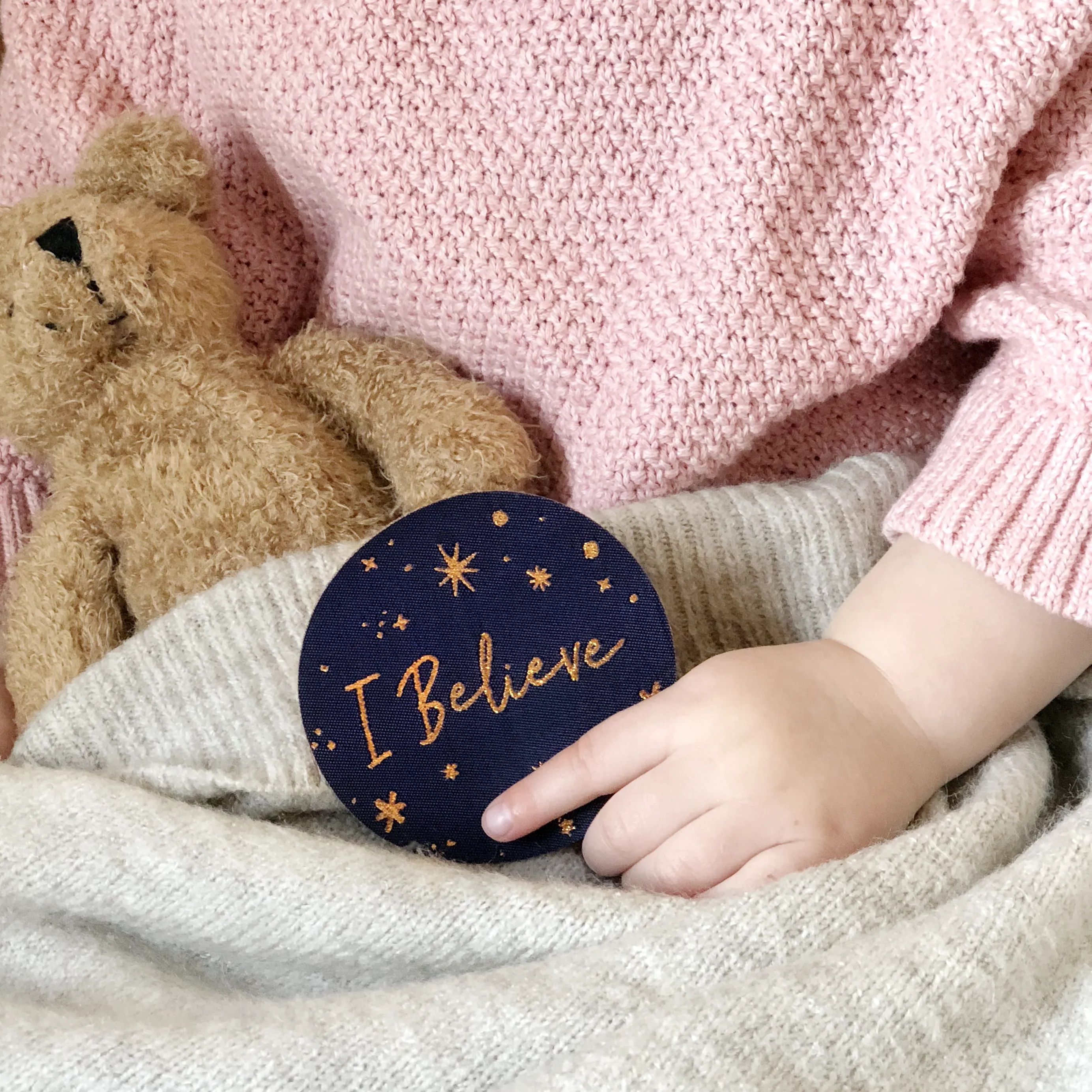 I Believe Iron On Woven Patch