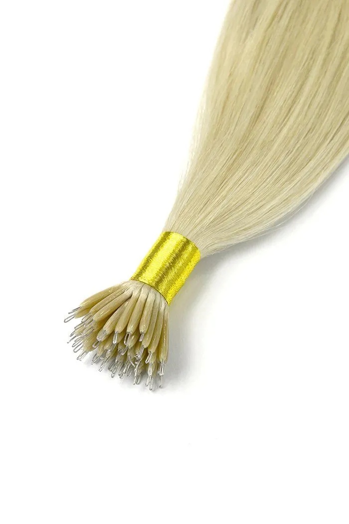 Ice Blonde Nano Ring Hair Extensions