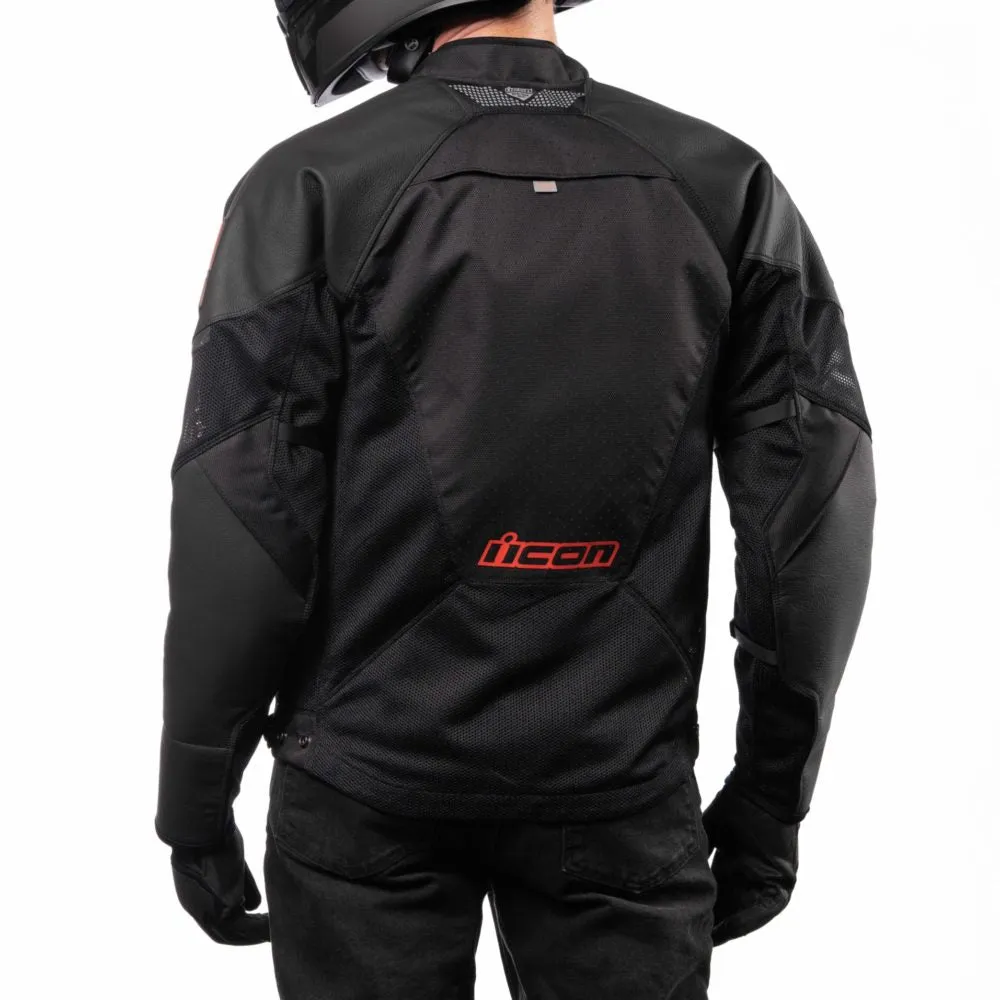 Icon Mesh AF Leather Jacket - Red
