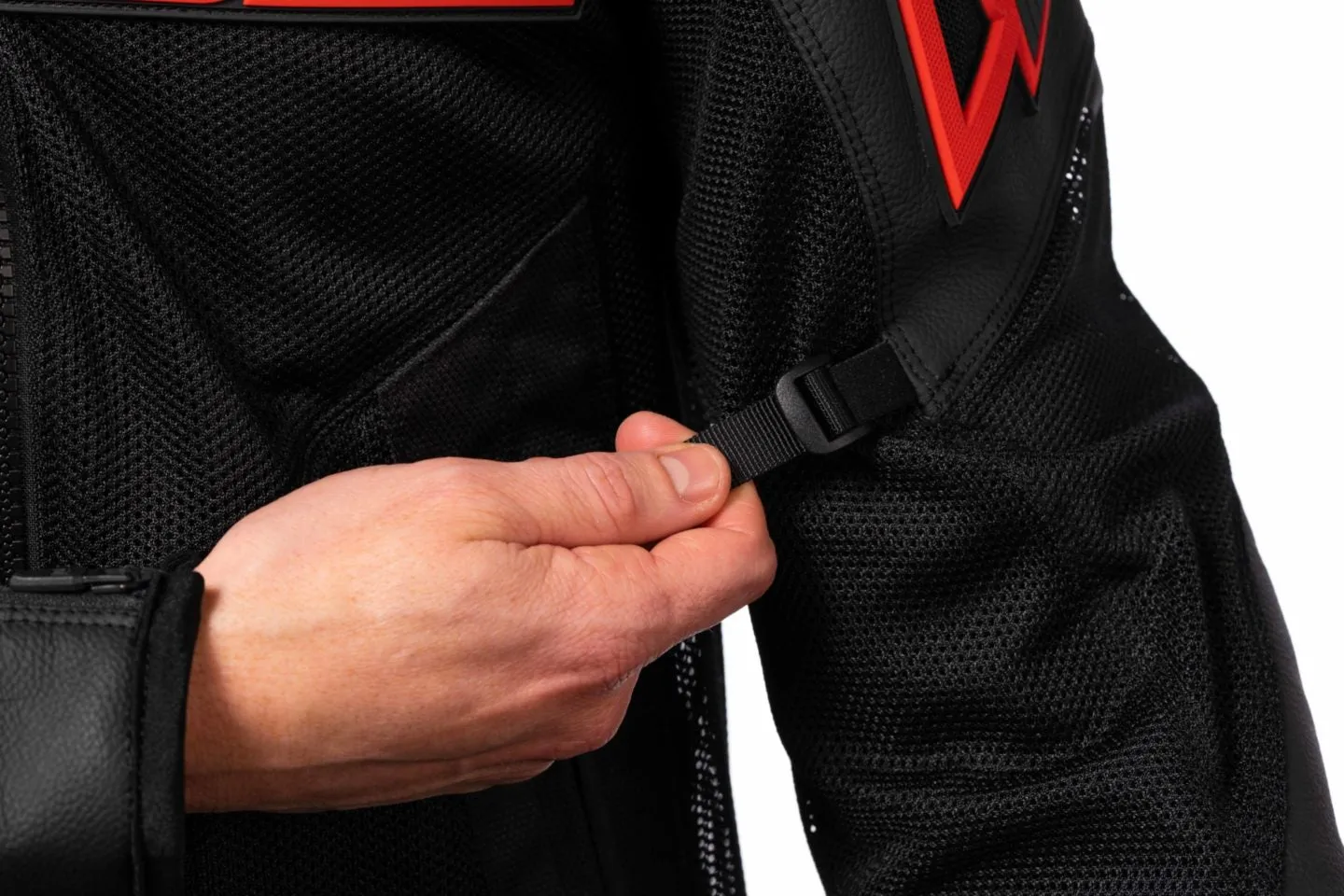 Icon Mesh AF Leather Jacket - Red