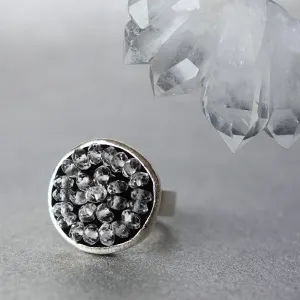 Iconic Clear Quartz mosaic ring