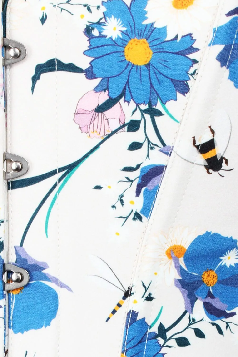Inayah Steel Boned Bee Print Overbust Corset