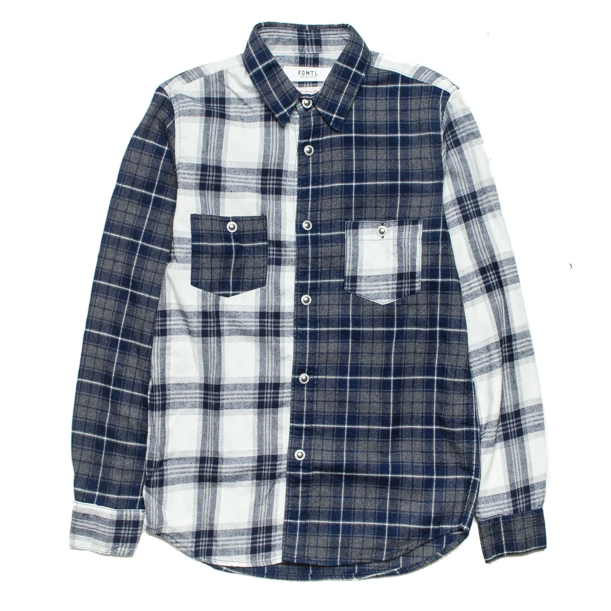 Indigo Check Shirt Grey
