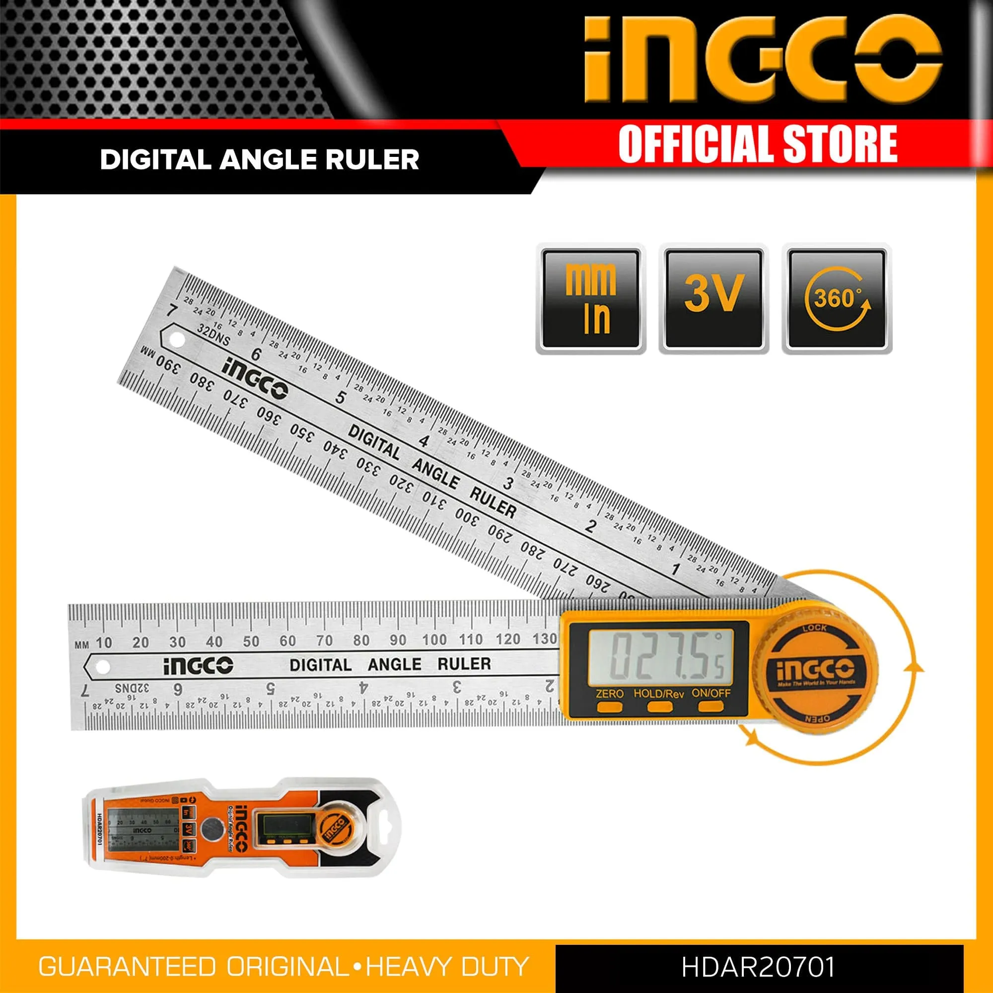 Ingco Digital Angle Ruler - HDAR20701