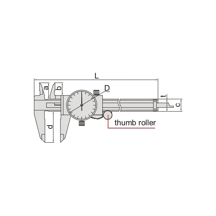 Insize Dial Caliper 0-300mm Range Series 1312-300A
