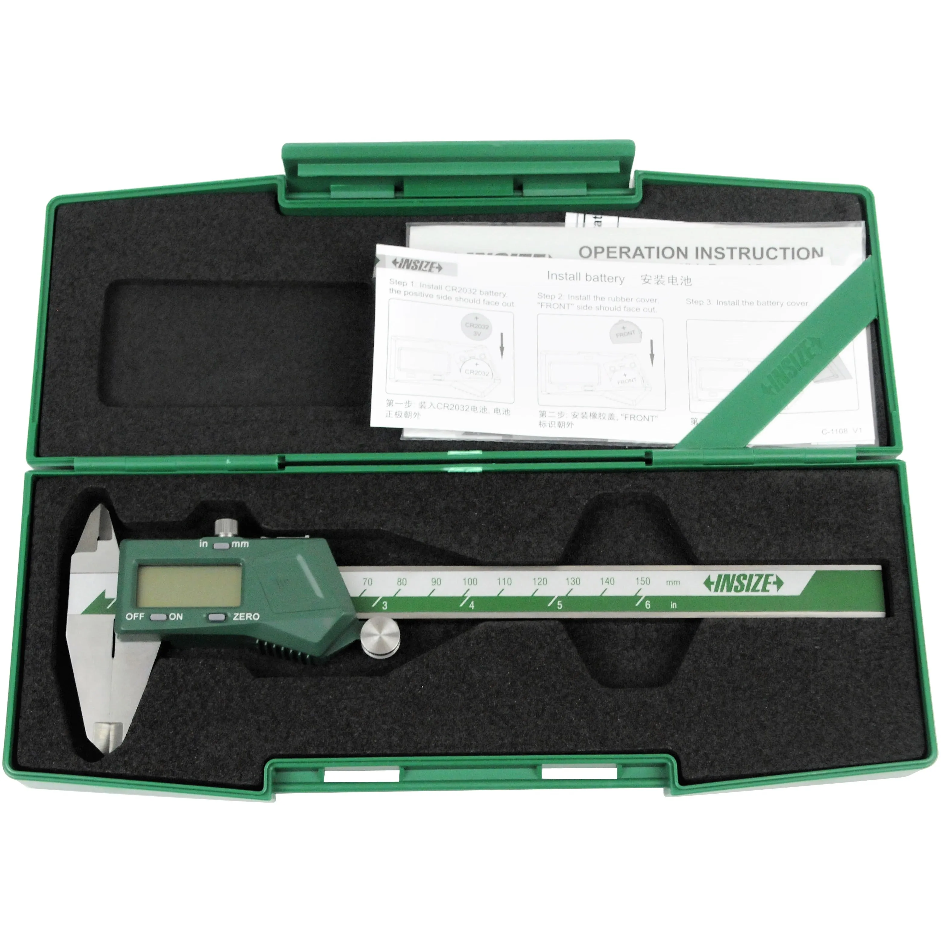 Insize Digital Caliper 0-150mm/0-6" Range Series 1119-150