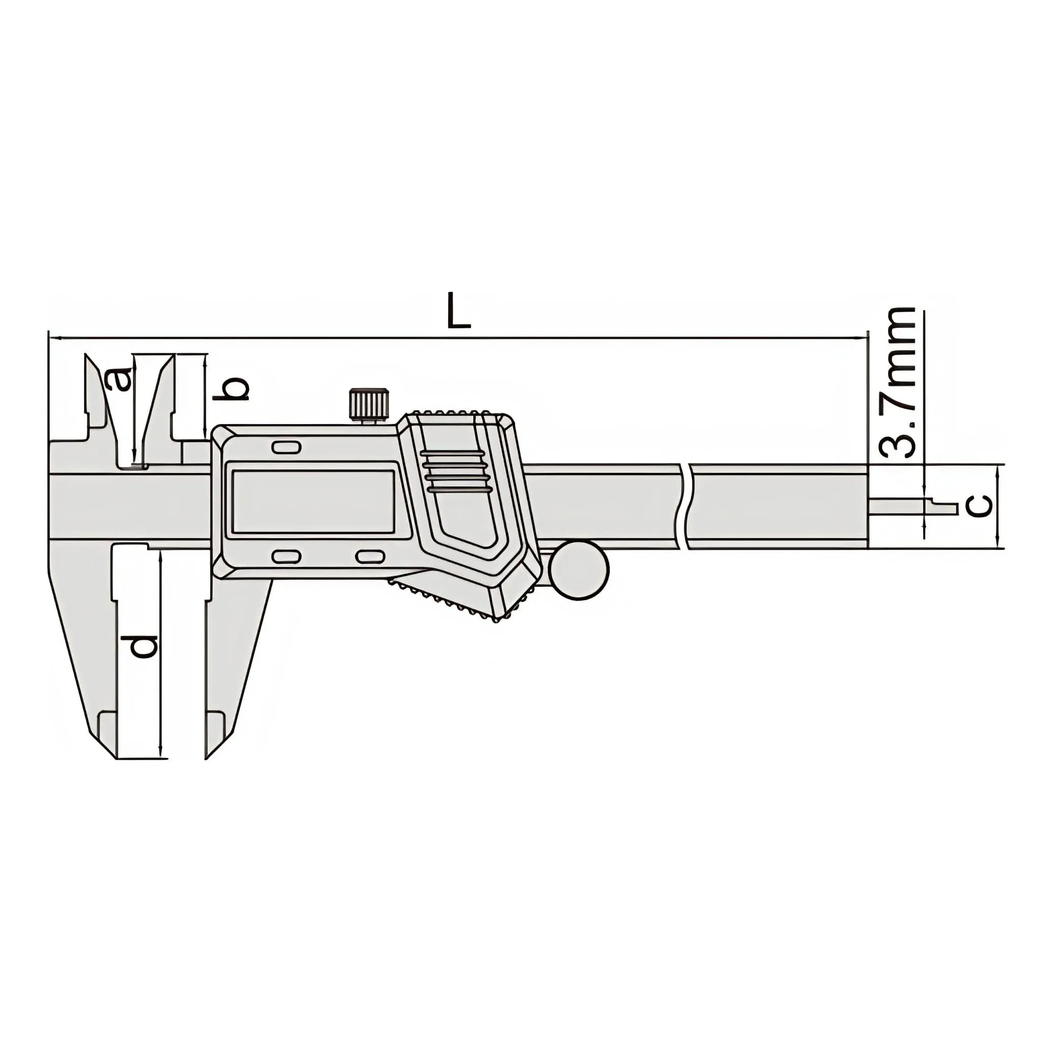 Insize Digital Caliper 0-200mm/0-8" Range Series 1114-200A