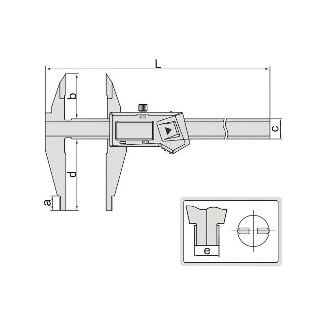 Insize Digital Caliper 0-200mm/0-8" Range Series 1171-200