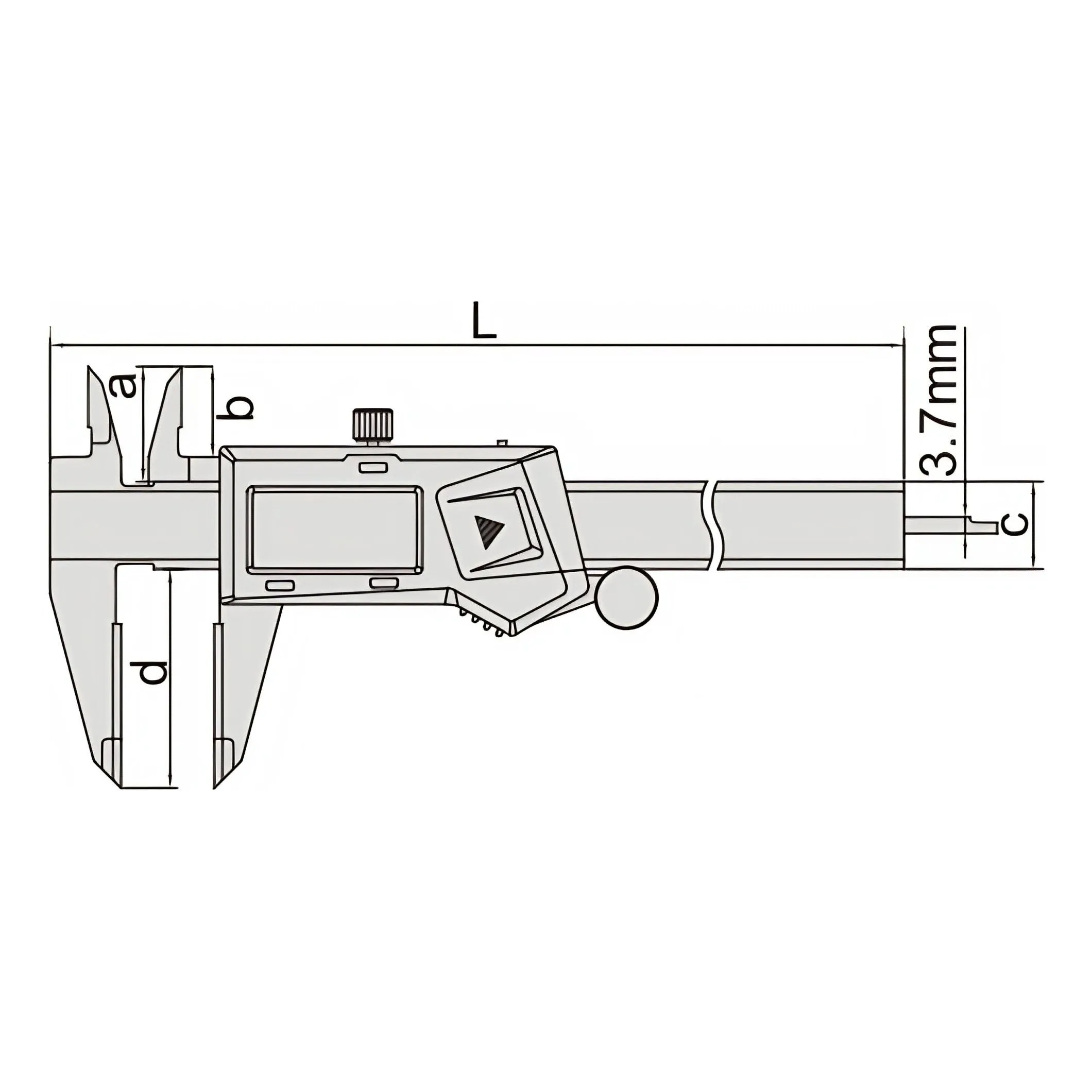 Insize Digital Caliper With Ceramic Tipped Jaws Range Series 1193-150