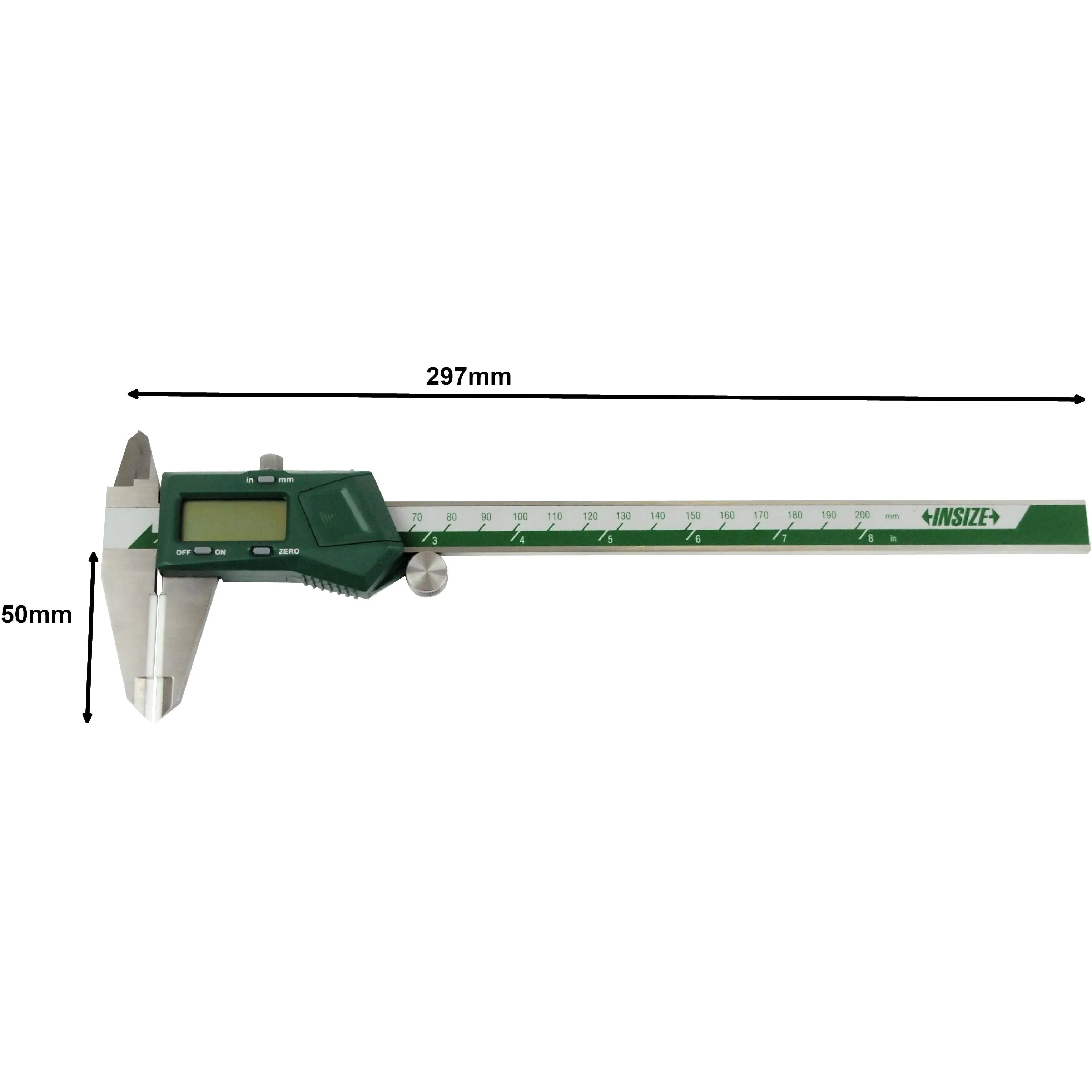 Insize Digital Caliper With Ceramic Tipped Jaws Range Series 1193-200