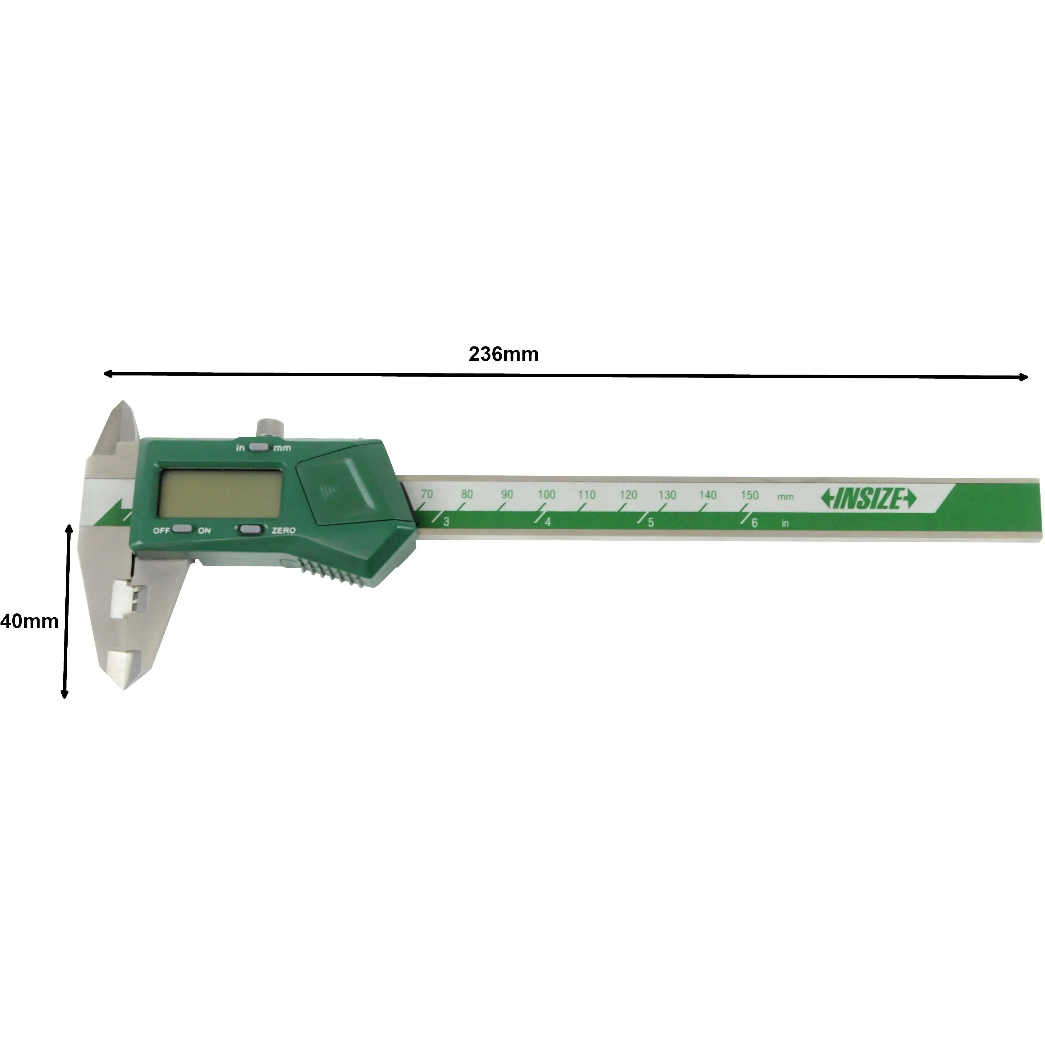 Insize Digital Crimp Height Caliper 0-150mm/0-6" Range Series 1165-150A