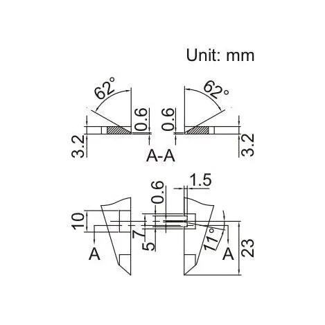 Insize Digital Crimp Height Caliper 0-150mm/0-6" Range Series 1165-150A