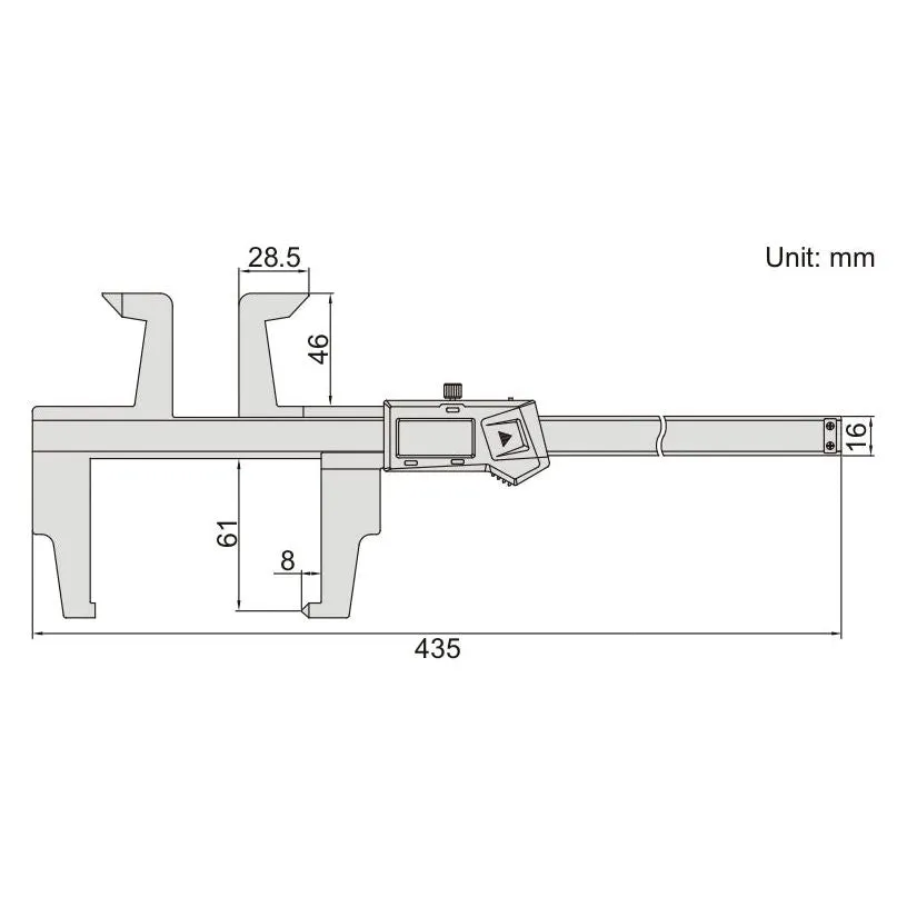 Insize Digital Drum Brake Caliper 0-300mm/0-12" Range Series 1168-300A