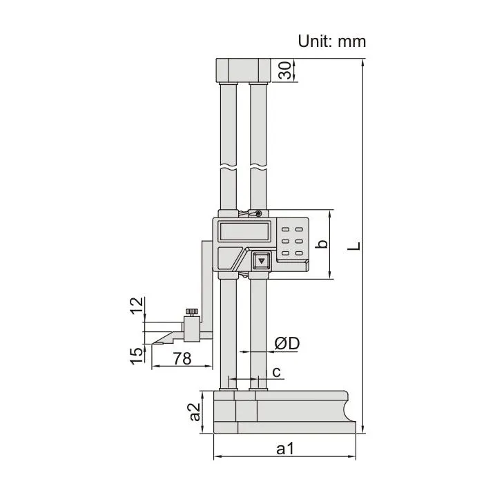 Insize Digital Height Gauge  0-300mm / 0-12" Range Series 1151-300