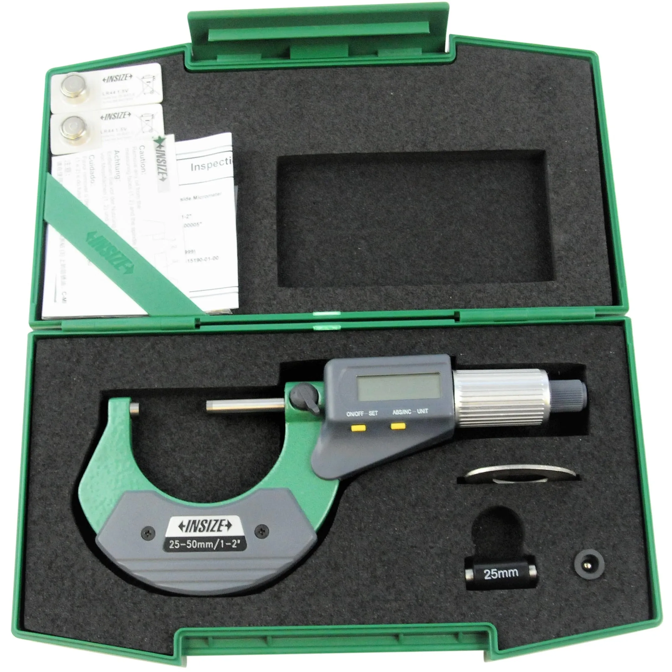 Insize Digital Outside Micrometer 25-50mm/1-2" Range Series 3109-50A