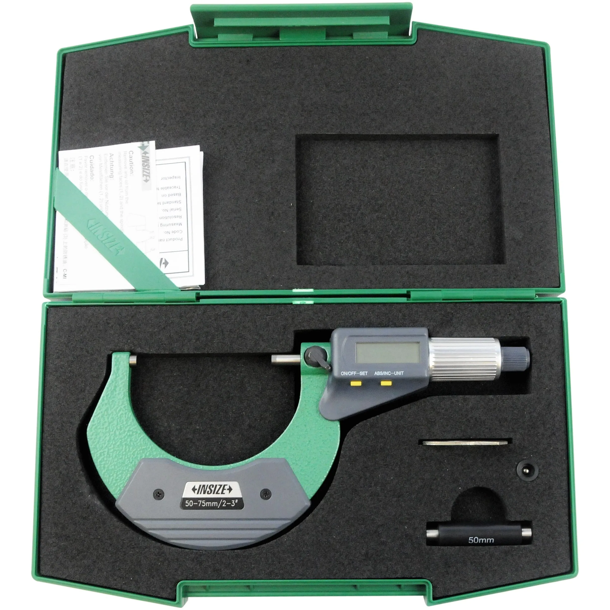 Insize Digital Outside Micrometer 50-75mm/2-3" Range Series 3109-75A