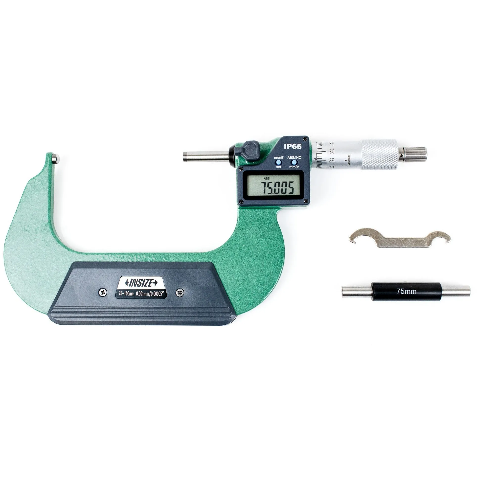 Insize Digital Spherical Anvil Tube Micrometer 75-100mm/3-4" Range Series 3560-100A