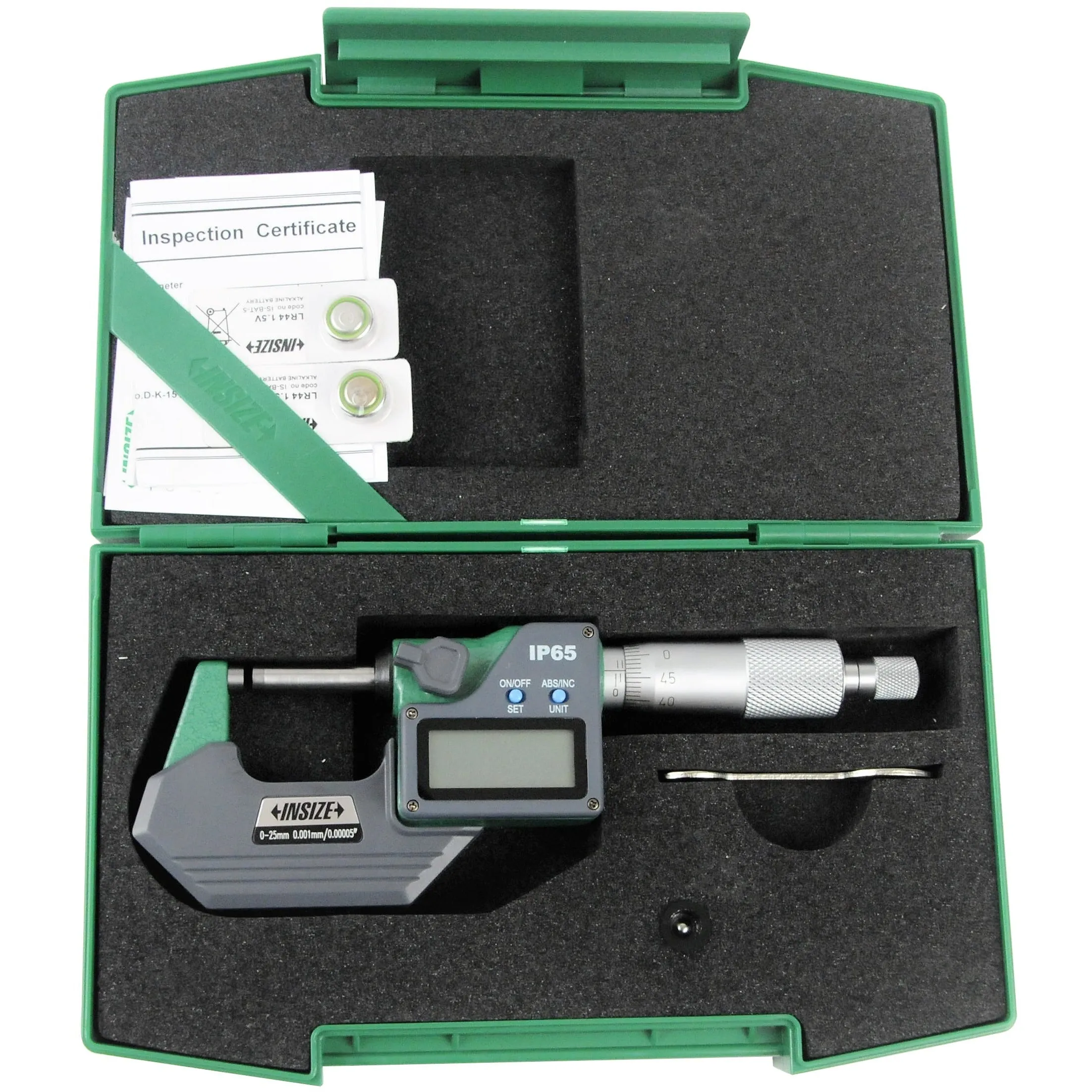 Insize IP65 Digital Outside Micrometer 0-25mm / 0-1" Range Series 3108-25A
