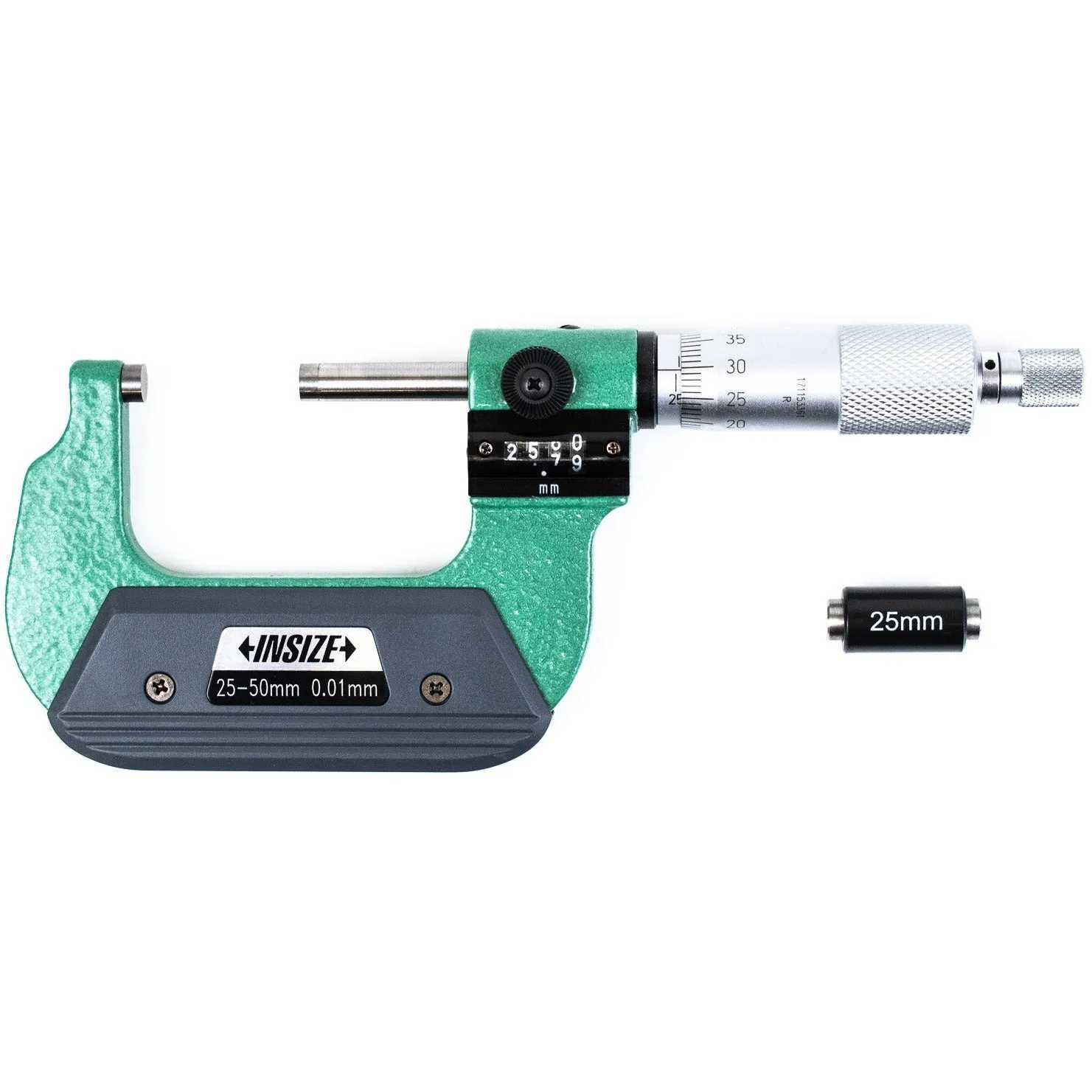 Insize Metric Outside Micrometer With Analog Counter 25-50mm Range Series 3400-50