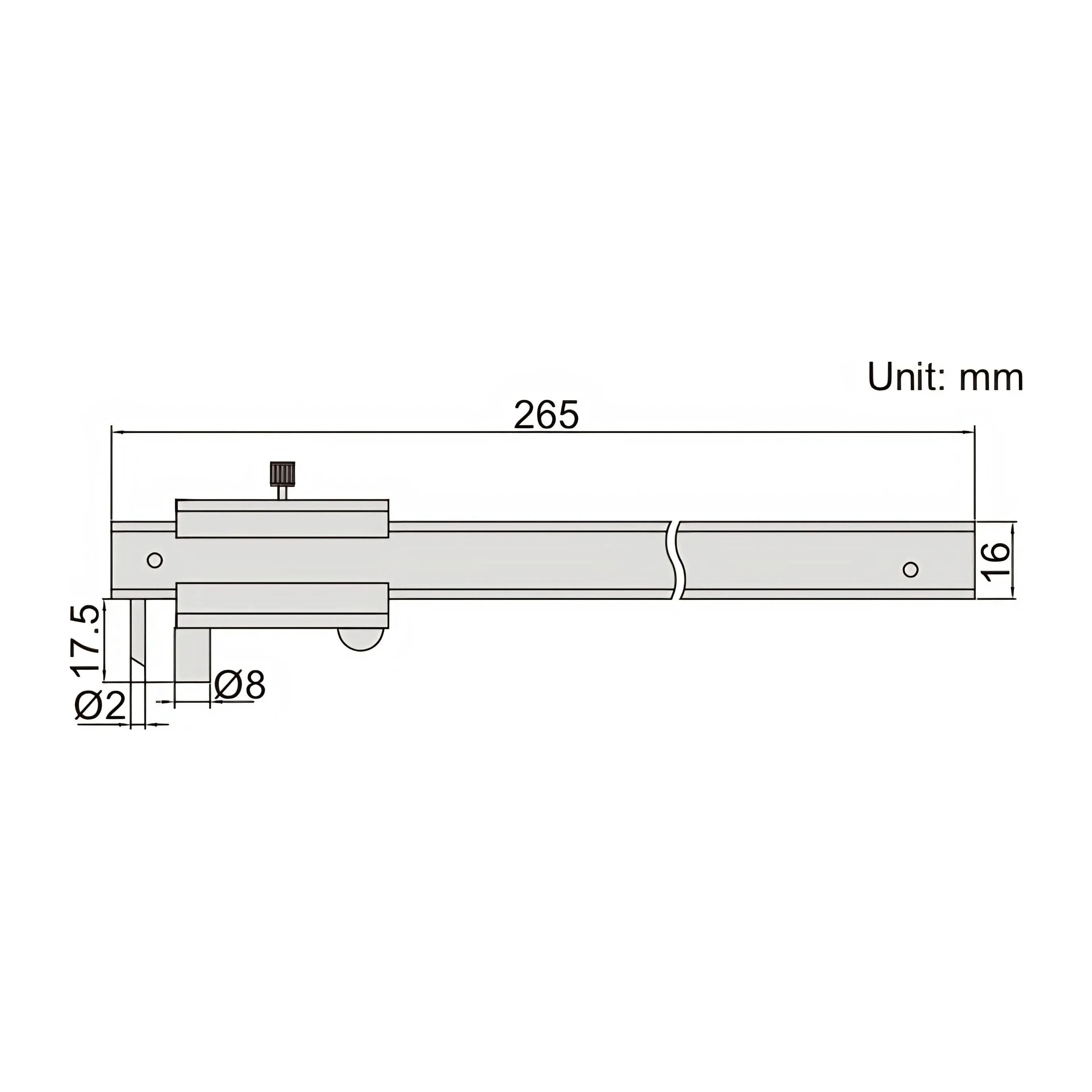 Insize Scribing Caliper 0-200mm/0-8" Range Series 7202-200A