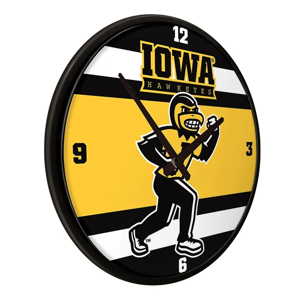 Iowa Hawkeyes: Herky - Modern Disc Wall Clock