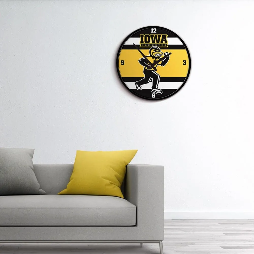 Iowa Hawkeyes: Herky - Modern Disc Wall Clock
