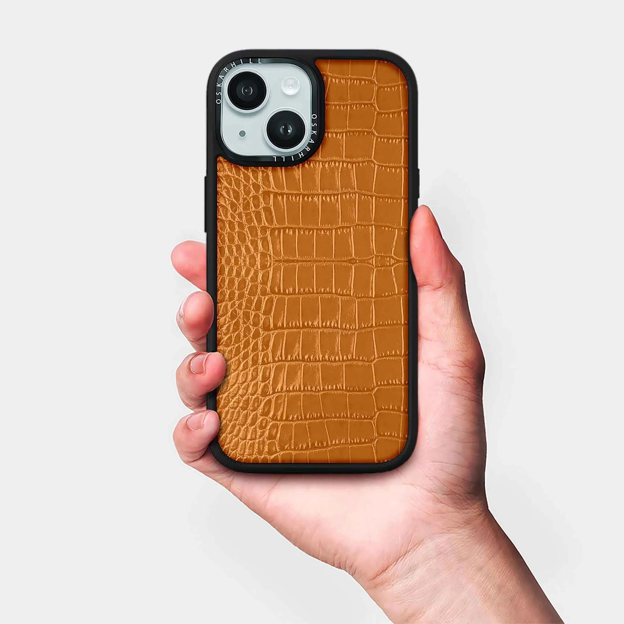 iPhone 14 Plus Case Elite Alligator — Ruddy Brown