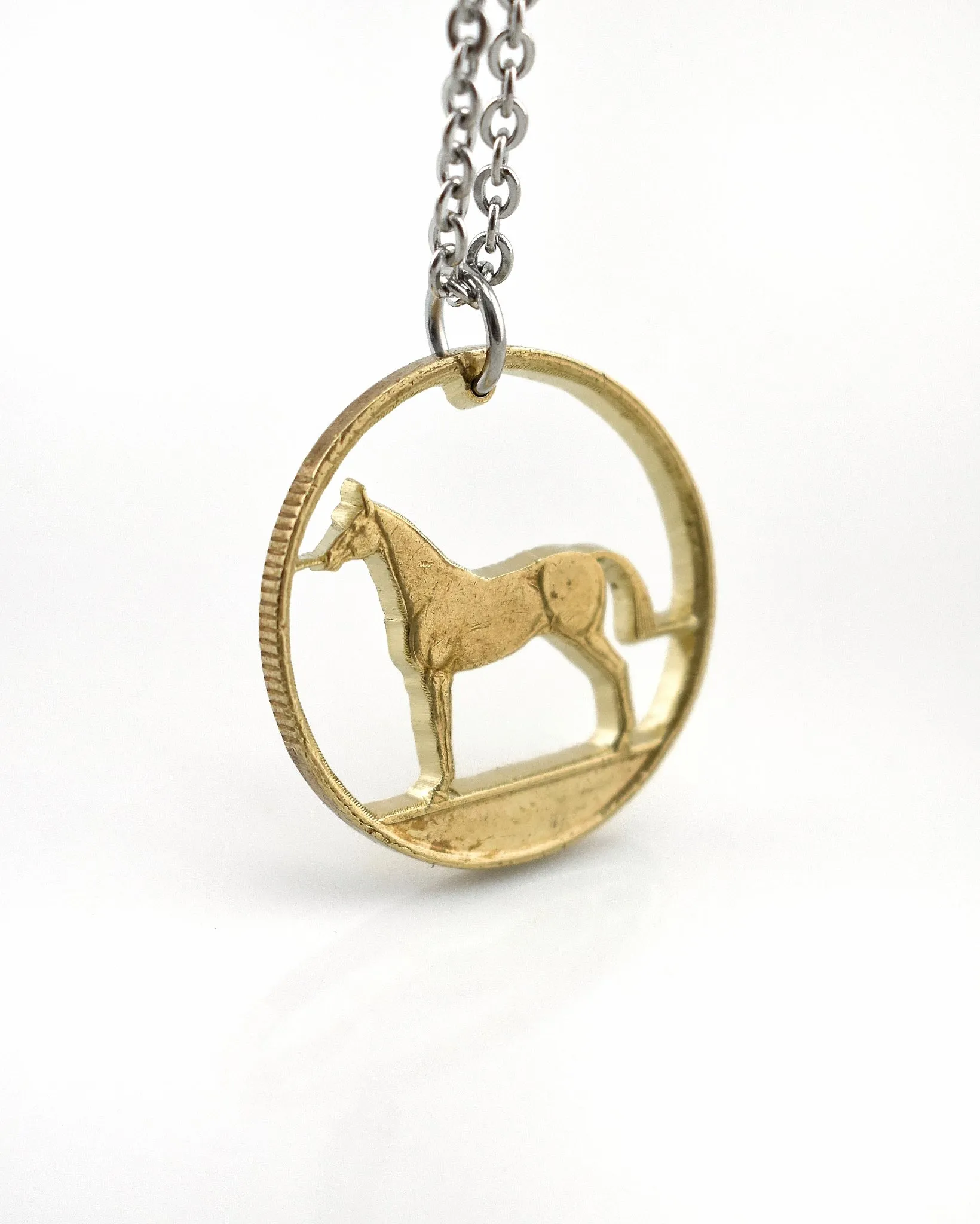 Ireland - Horse Cut Coin Pendant