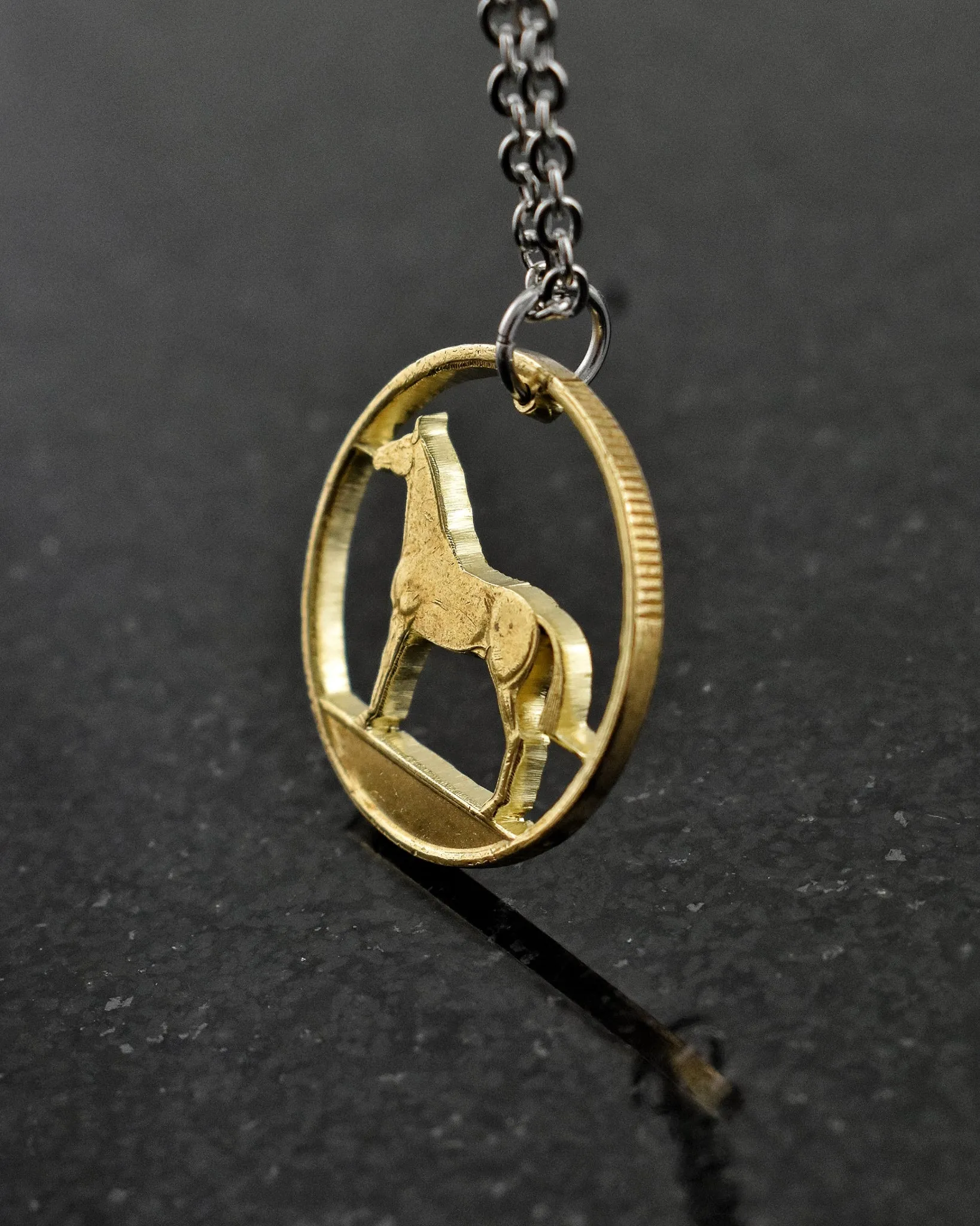 Ireland - Horse Cut Coin Pendant