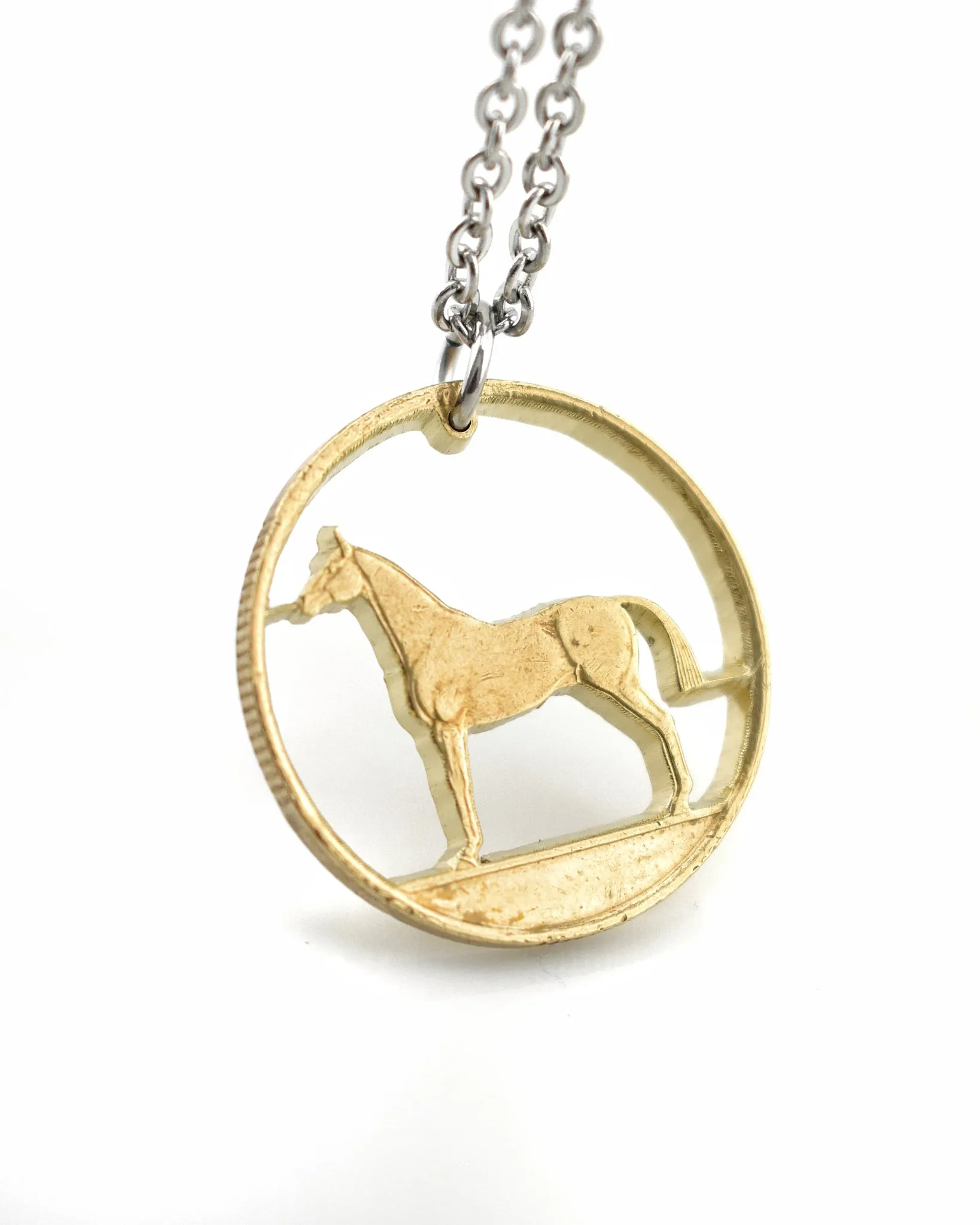 Ireland - Horse Cut Coin Pendant