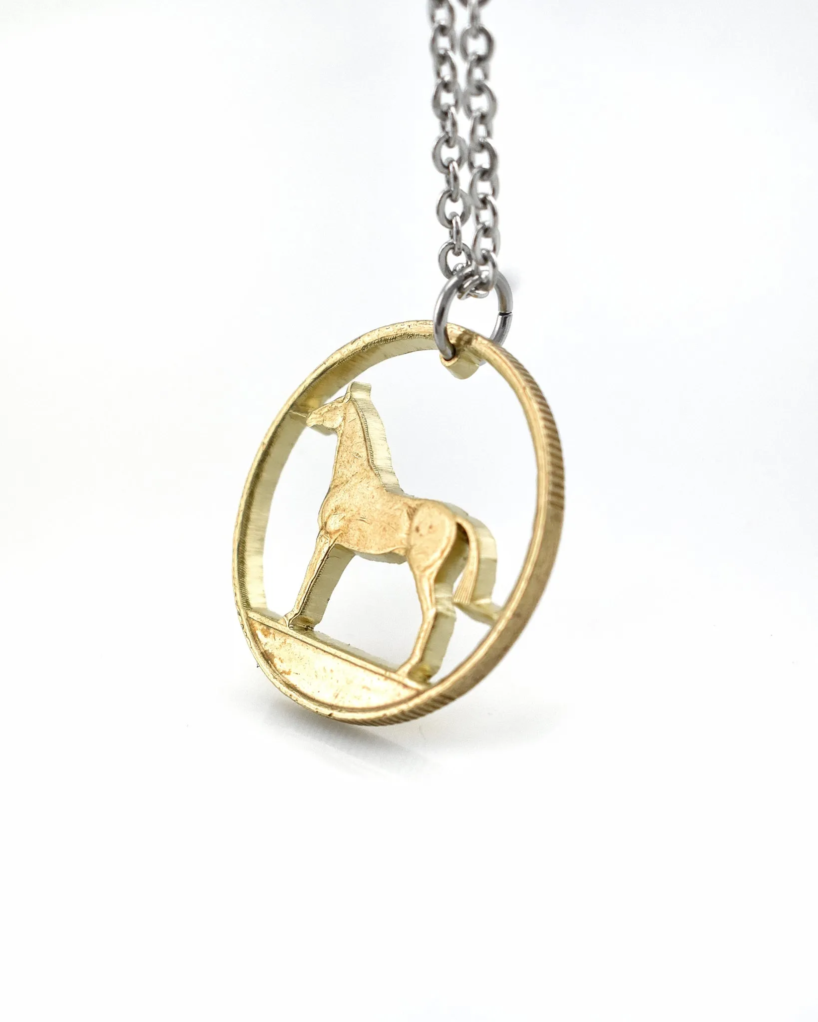 Ireland - Horse Cut Coin Pendant