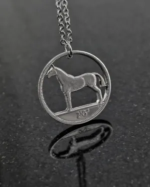 Ireland - Hunter Horse Cut Coin Pendant