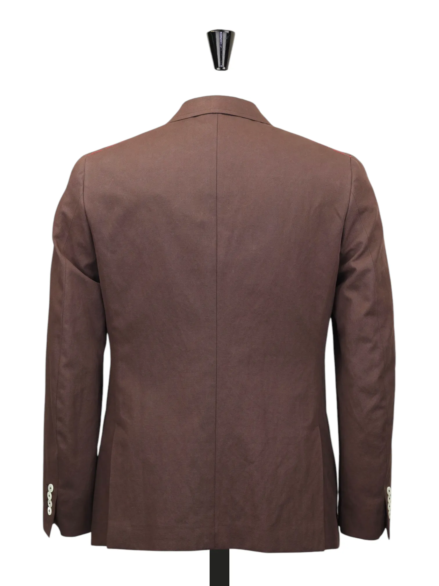 Isaia Chocolate Brown Cotton & Linen Unconstructed Summer Jacket