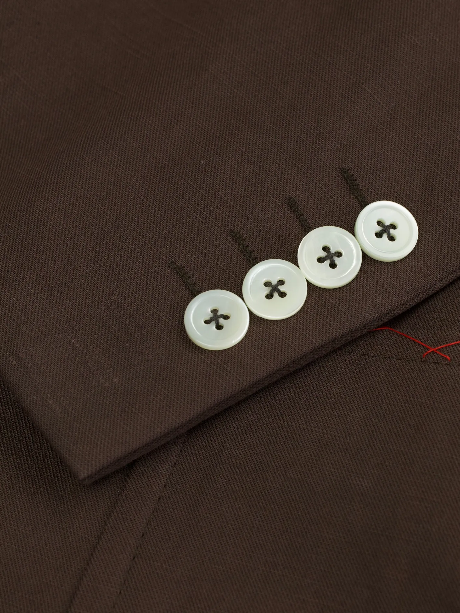 Isaia Chocolate Brown Cotton & Linen Unconstructed Summer Jacket