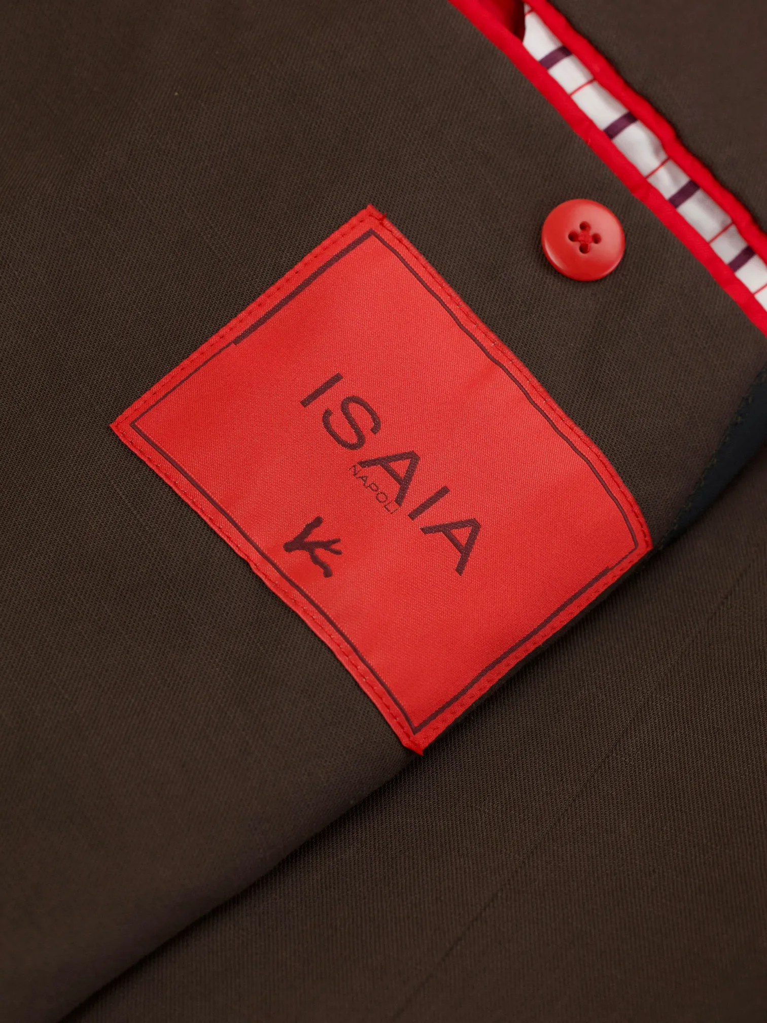 Isaia Chocolate Brown Cotton & Linen Unconstructed Summer Jacket