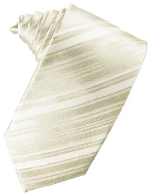 Ivory Striped Satin Necktie