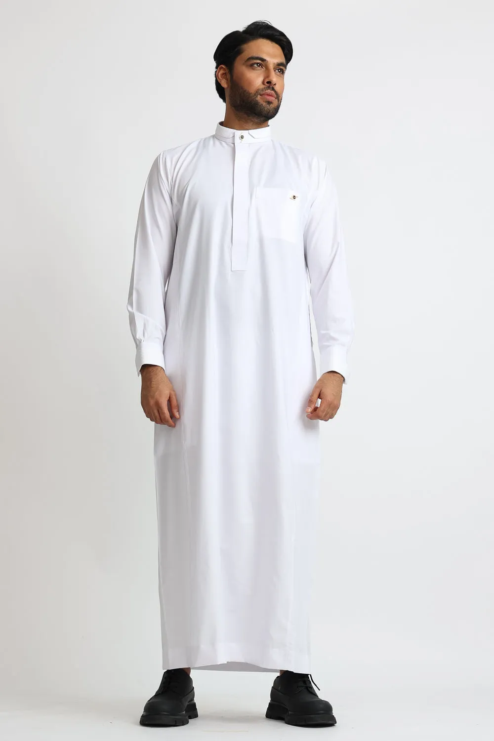 J120 White Polygon Thobe