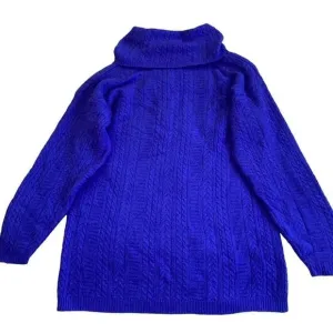 Jeanne Pierre VTG Vintage 80s Lambswool Angora Sweater Oversized Royal Blue Twee