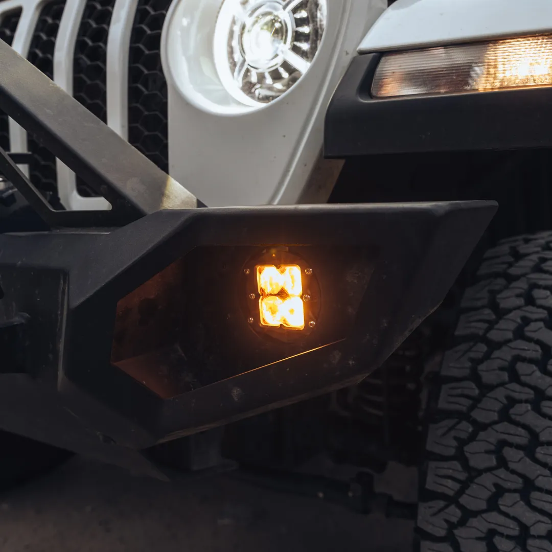 Jeep JK Rubicon JL/JT - Non Sport Plastic Bumper Fog Light Kit - Clear Lens