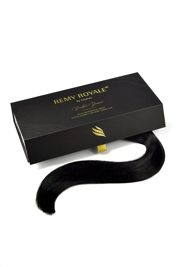 Jet Black (#1) Nano Ring Hair Extensions