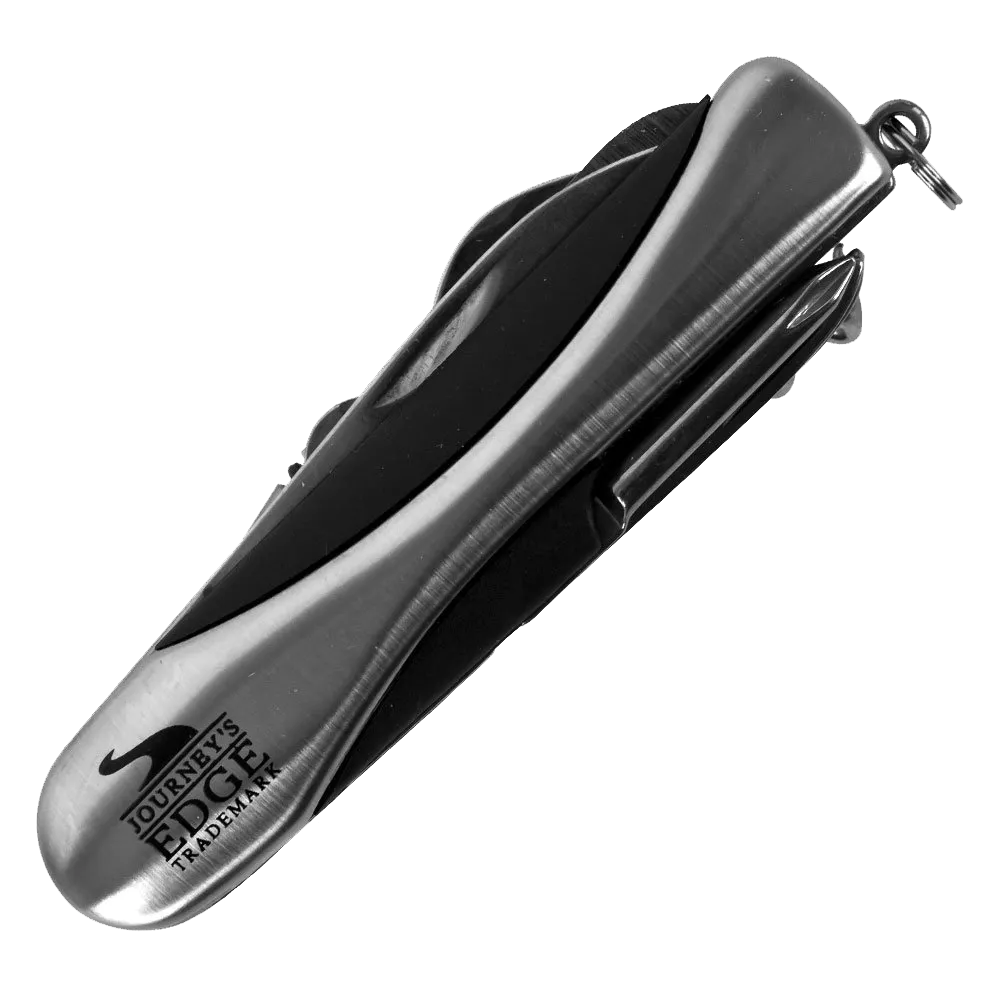 Journey's Edge Swiss Everything 13 Function Pocket Tool With Led Flashlight Multi Knife