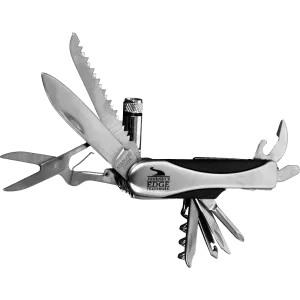 Journey's Edge Swiss Everything 13 Function Pocket Tool With Led Flashlight Multi Knife