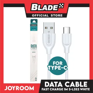 Joyroom Data Cable USB Fast Charge 100cm Type-C S-L352 (White) for Android- Samsung, Huawei, Xiaomi, Oppo, Also compatible to other Various Digital Devices