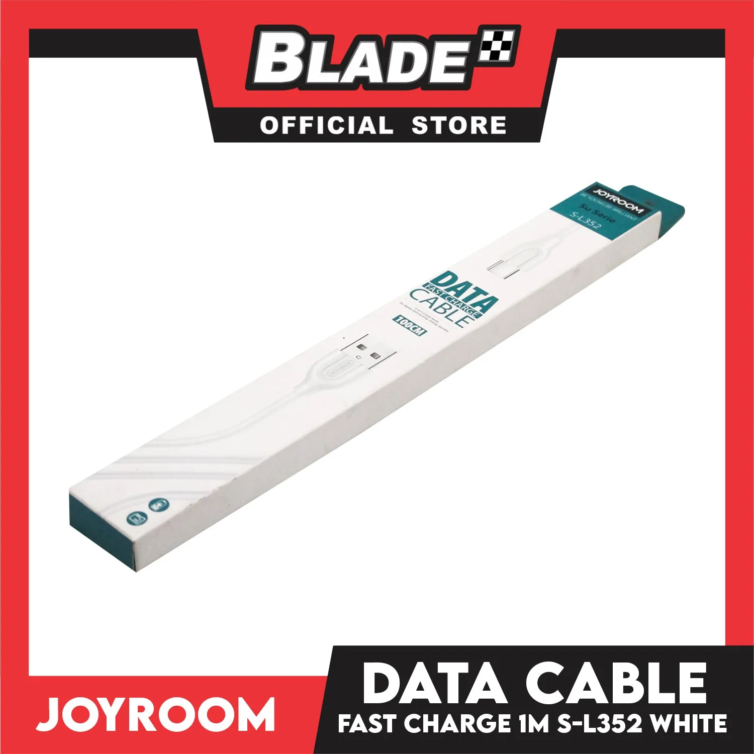 Joyroom Data Cable USB Fast Charge 100cm Type-C S-L352 (White) for Android- Samsung, Huawei, Xiaomi, Oppo, Also compatible to other Various Digital Devices