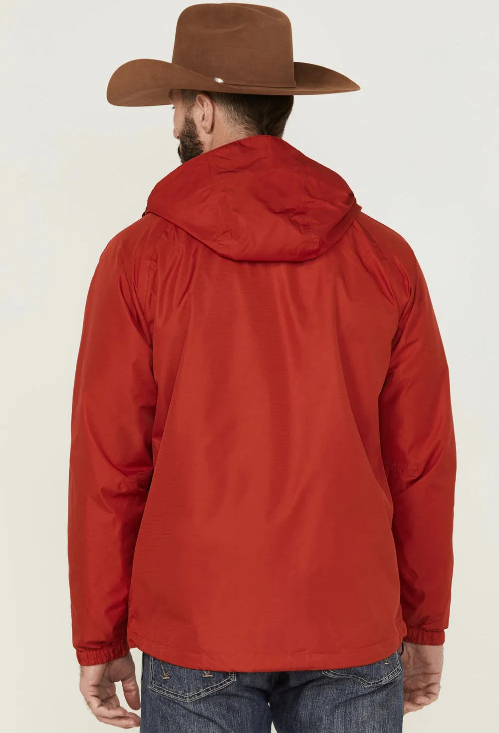 Justin Men's Solid Zip Up Rain Jacket