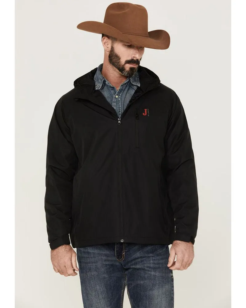 Justin Men's Solid Zip Up Rain Jacket